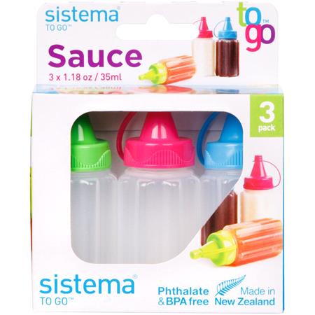 Sistema 35ml Sauce Bottles   Pack of 3