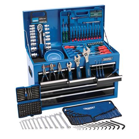 Draper 21548 Top Chest Tool Kit, 9 Drawer (216 Piece)