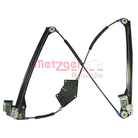 METZGER Window Regulator, Left Front Electric without electric motor (2160040)