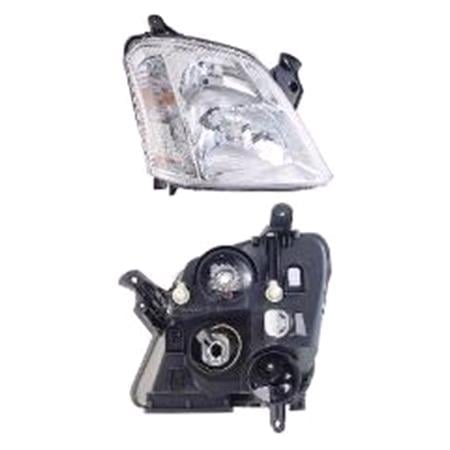 Right Headlamp (Halogen, Takes H7 / H1 Bulbs, Supplied Without Motor) for Opel MERIVA 2003 2010