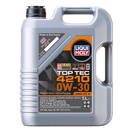 Liqui Moly 0W 30 C3 Top Tec 4210 Engine Oil   5 Litres 