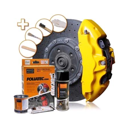 Foliatec Brake Caliper Paint Lacquer   Speed Yellow 7 Piece Component Set