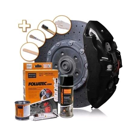 Foliatec Brake Caliper Paint Lacquer   Midnight Black 7 Piece Component Set