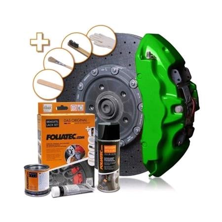 Foliatec Brake Caliper Paint Lacquer   Power Green 7 Piece Component Set