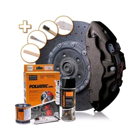 Foliatec Brake Caliper Paint Lacquer   Carbon Metallic 7 Piece Component Set