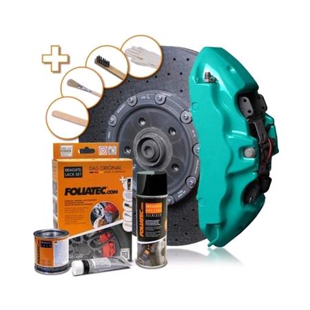 Foliatec Brake Caliper Paint Lacquer   Ocean Turquoise 7 Piece Component Set