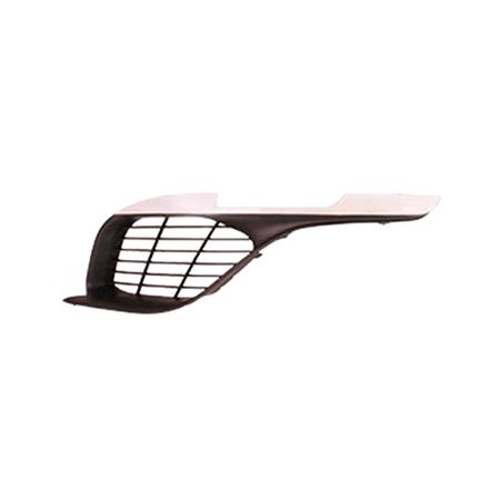 Peugeot 308 2014 2021 LH (Passengers Side) Front Bumper Grille, Inner, Matte Black, With Chrome Trim, Active Models
