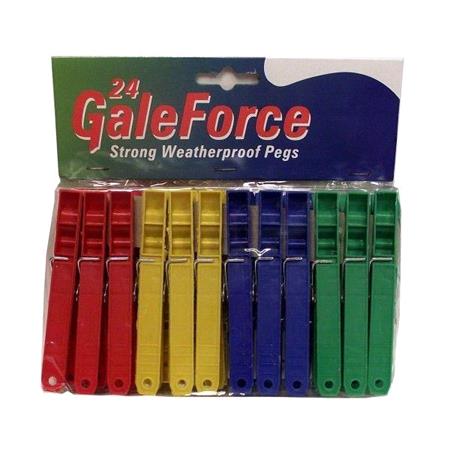 Gale Force  Plastic Clothes Pegs Pk24