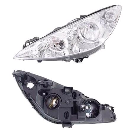 Left Headlamp (Halogen, Takes H1/H7 Bulbs, Supplied With Motor) for Peugeot 308 SW 2008 2011