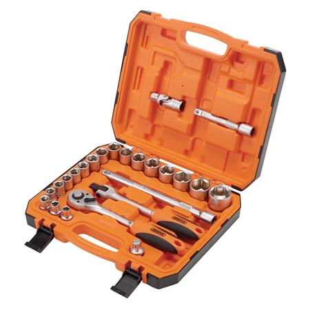 Draper 22112 HI TORQ 6 Point Socket Set, 1/2" (24 Piece)