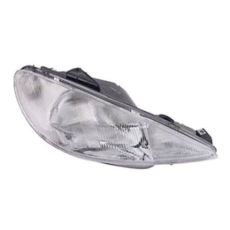 Right Headlamp (Single Reflector, Original Equipment) for Peugeot 206 SW 1999 2003