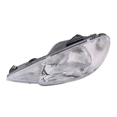 Left Headlamp (Single Reflector, Original Equipment) for Peugeot 206 Van 1999 2003