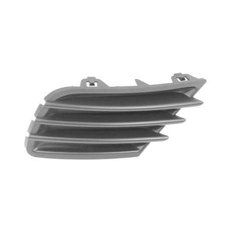 Peugeot 207 2010 2012 LH (Passengers Side) Front Bumper Grille / Fog Lamp Cover, Matte Black, Without Fog Lamp Hole