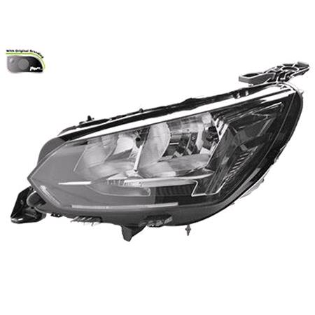 Left Headlamp (Halogen, Takes H18 / H9 Bulbs, Supplied With Bulbs & Motor, Original Equipment) for Peugeot 2008 II 2019 to 2023