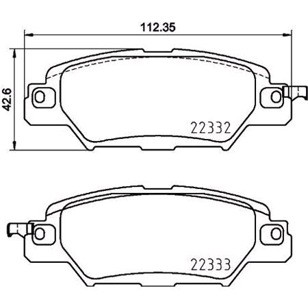 Brembo Rear Brake Pads (Full set for Rear Axle)   P49053
