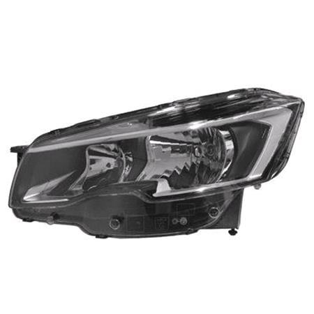 Left Headlamp (Halogen, Takes H7 / H7 Bulbs, With LED Daytime Running Light, Supplied With Bulbs & Motor, Original Equipment) for Peugeot 508 SW Box Body/Estate 2014 2018