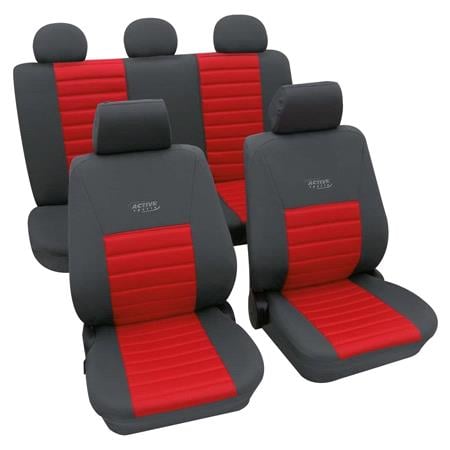 Sports Style Car Seat Covers   Grey & Red   For Peugeot 205 Van 1994 Onwards