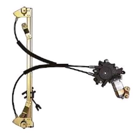 Front Right Electric Window Regulator (with motor) for Citroen SAXO (S0, S1), 1996 2004, 4 Door Models, WITHOUT One Touch/Antipinch, motor has 2 pins/wires
