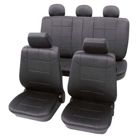Leather Look Dark Grey Seat Covers   For Volkswagen Golf Mk6 2009 Onwards