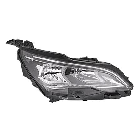 Right Headlamp (Halogen, Takes H7 / HB3 Bulbs, With LED Daytime Running Light, Supplied With Bulbs, Supplied Without Motor, Original Equipment) for Peugeot 3008 SUV 2016 on