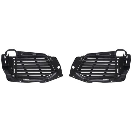 Peugeot 5008 2016 2020 Front Bumper Grille Set, RH & LH Supplied, Grained, Black