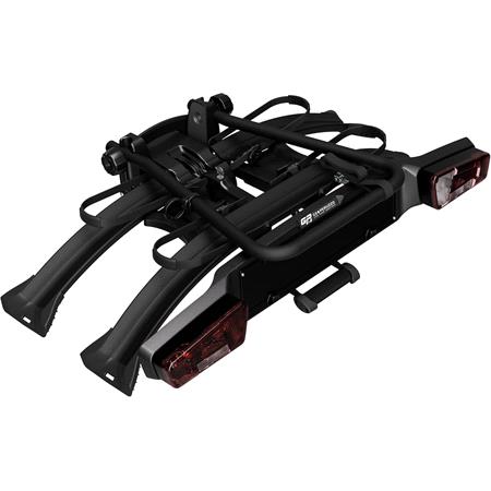 Peruzzo Atlantis Black Aluminium Tow Bar Mounted Bike Rack for 2 Bikes