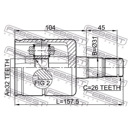 FEBEST Drive Shaft Joint Kit