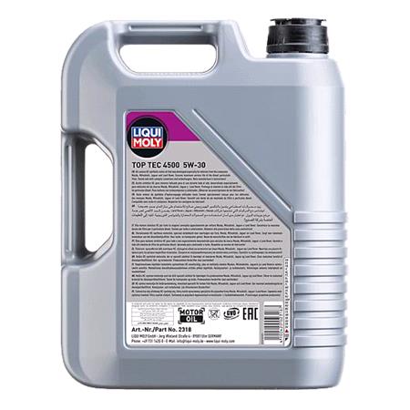 Liqui Moly 5W 30 C1 Top Tec 4500 Engine Oil   5 Litres