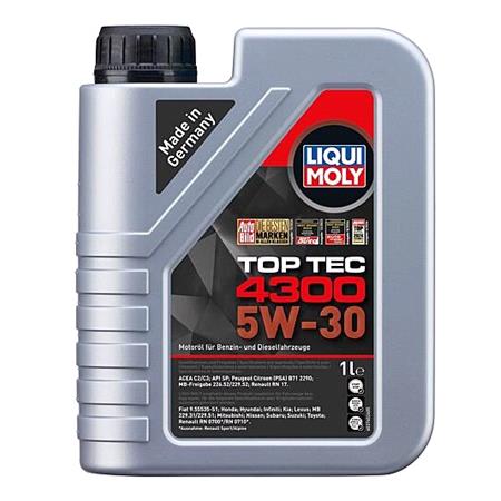 Liqui Moly 5W 30 C2/C3 Top Tec 4300 Engine Oil   1 Litre