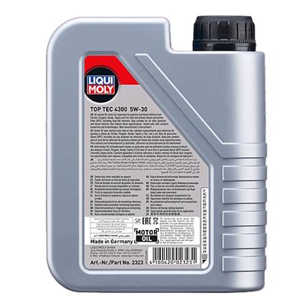 Liqui Moly 5W 30 C2/C3 Top Tec 4300 Engine Oil   1 Litre
