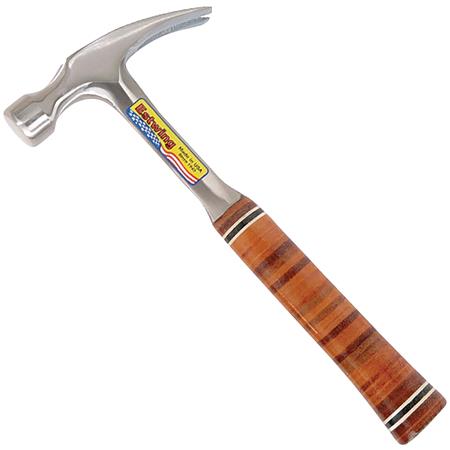 Estwing Straight Claw Hammer with Leather Grip, 12oz/336g, 11"