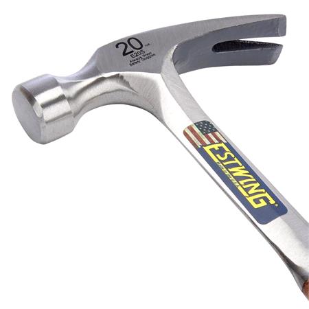 Estwing Straight Claw Hammer with Leather Grip, 20oz/560g, 13.5"