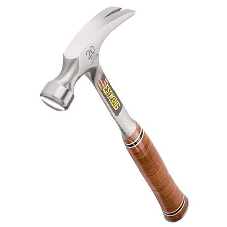 Estwing Straight Claw Hammer with Leather Grip, 20oz/560g, 13.5"