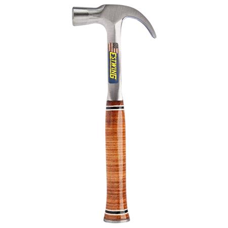 Estwing Curved Claw English Pattern Hammer with Leather Grip, 24oz/672g