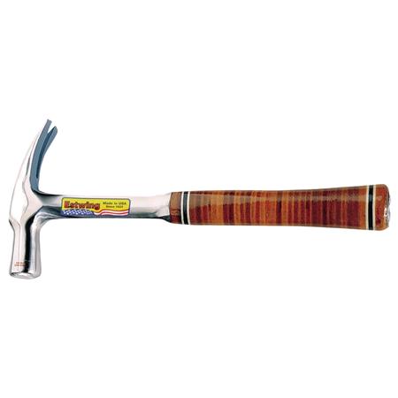 Estwing Straight Claw English Pattern Hammer with Leather Grip, 24oz/672g, 13.5"