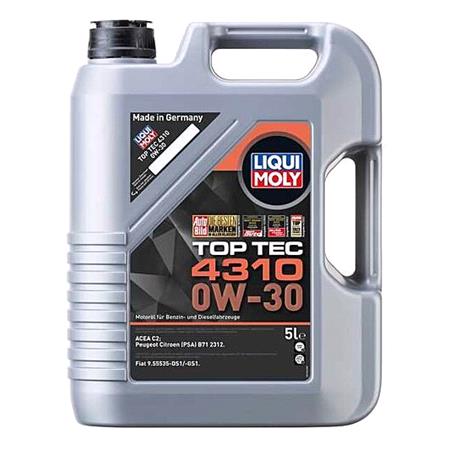 Liqui Moly 0W 30 C2 Top Tec 4310 Engine Oil   5 Litres