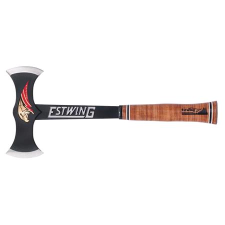 Estwing Black Eagle Double Bit Axe with Leather Grip, 17"