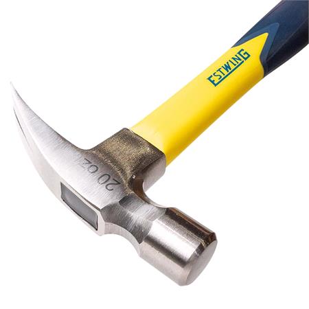Estwing Sure Strike Straight Claw Hammer with Fibreglass Handle, 20oz/567g