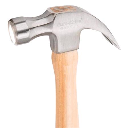 Estwing Sure Strike Curved Claw Hammer with Hickory Handle, 20oz/570g