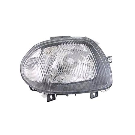 Right Headlamp (Single Reflector, H4 Bulb) for Renault CLIO Mk II 1998 2000