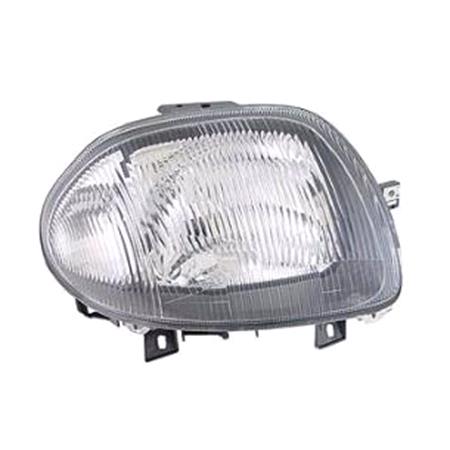 Right Headlamp (Single Reflector, H4 Bulb) for Renault CLIO Mk II 1998 2000