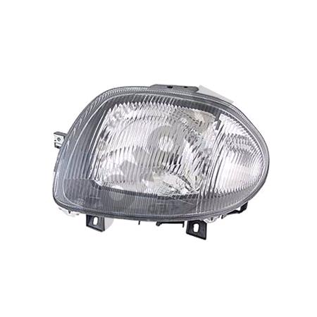 Left Headlamp (Single Reflector, H4 Bulb) for Renault CLIO Mk II 1998 2000