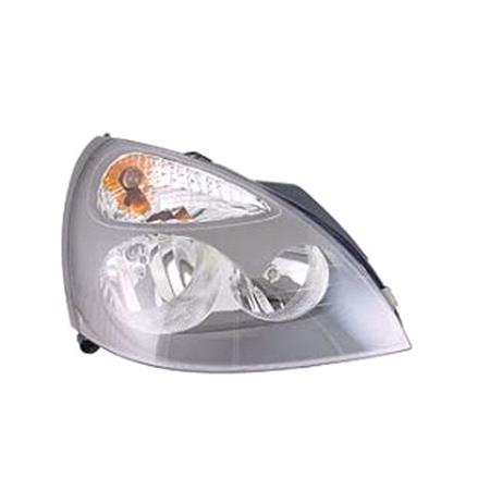 Right Headlamp (Grey Bezel, Original Equipment) for Renault CLIO Mk II 2004 2005