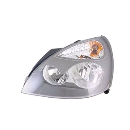 Left Headlamp (Grey Bezel, Original Equipment) for Renault CLIO Mk II 2004 2005
