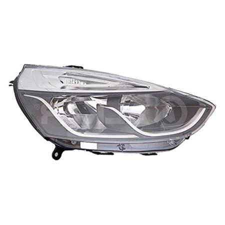 Right Headlamp (Halogen, Takes H1 / H7 Bulbs, Expression Models) for Renault CLIO IV Box 2016 2019