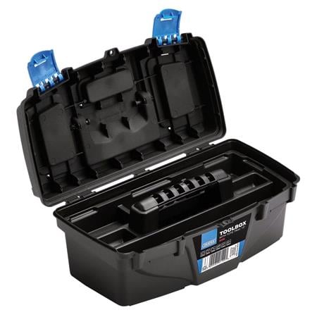 Draper 24194 Plastic Toolbox with Tote Tray, 13"