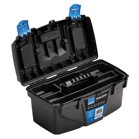 Draper 24197 Plastic Toolbox with Tote Tray, 16"