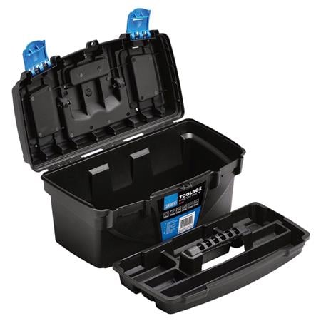 Draper 24197 Plastic Toolbox with Tote Tray, 16"