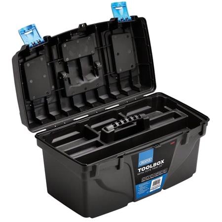 Draper 24201 Plastic Toolbox with Tote Tray, 22"