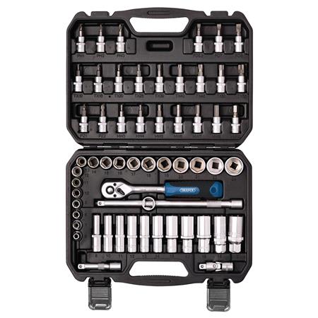 Draper 24228 HI TORQ Metric Socket and Bit Set, 3/8" Sq. Dr. (58 Piece)